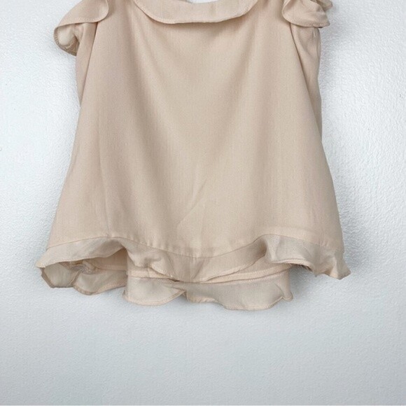 Lulu's Utterly Lovely Blush Ruffled Trimmed V-Neckline Cami Tank Top Size S - Picture 8 of 10